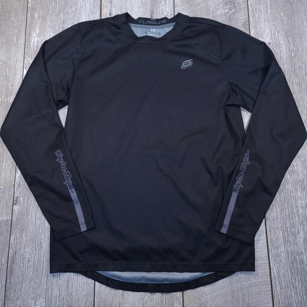 Troy Lee Designs Flowline Jersey Mens Medium Black Long Sleeve MTB Mountain Bike